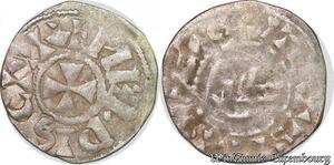 S6808 Champagne Evêché de Meaux GautI I Denier Argent Silver ->Faire Offre