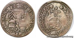 S6819 Rare ! Hanau Lichterberg Frédéric Casimir 2 Kreutzer 1664 Argent Silver