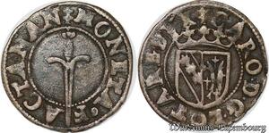 S6829 Lorraine Lothringen Charles III 1548-1608 double Denier Argent Silver