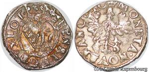 S6833 Lorraine Henri II 1608-1624 Billon demi-gros Nancy Argent Silver