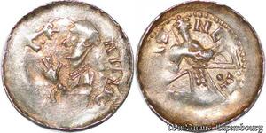 S6838 Rare Evêché Metz Bertram 1179-1212 Denier Messin Argent ->Faire Offre