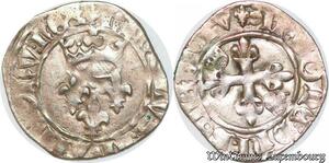 S6877 Rare Charles VI florette 5e émission Troyes Argent ->Faire Offre