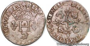 S6920 Rare Henri III double sol Parisis du Dauphiné 1579 Z Grenoble