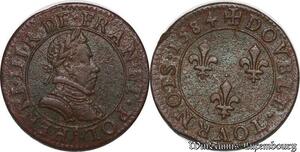 S6933 Rare Henri III double tournois 1584 Paris TTB+++ ! ->Faire Offre