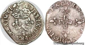 S6951 Charles IX double sol Parisis 1569 I Limoges Argent Silver ->Faire Offre