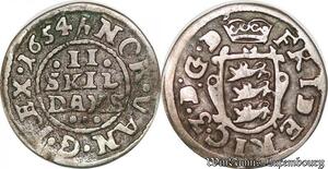 S6974 Danemark 2 Skilling Frederick III 1654 Silver ->Make offer