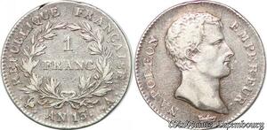 S7074 1 Franc Napoléon I CalendrI Révolutionnaire an 13 A Paris Silber