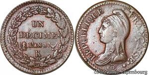 S7084 Un Décimé Dupré an 8 K Bordeaux ->Faire Offre