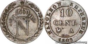 S7085 10 Centimes Napoléon I 1809 A Paris Qualité ! ->Faire Offre