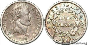 S7092 Rare 1/2 Franc Napoléon I 1812 A Paris Silber ->Angebot M