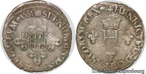 S7111 Rare Henri II gros de trois blancs dit demi-gros de Nesle 1551 Paris