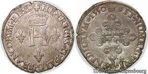 S7117 Rare ! Henri II Gros de 6 blancs de Nesles 1550 A Paris Argent Silver
