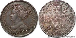 S7144 Rare United Kingdom Shilling Queen Anne 1712 Silver AU -&gt; Make offer