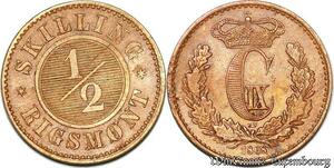 S7161 Denmark 1/2 Skilling Rigsmont 1868 AU ->Make offer