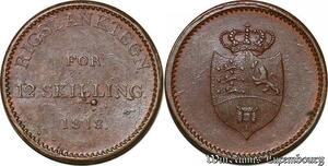 S7174 Danemark Frederik VI 1808-1839 12 Skilling Rigsbanktegn 1813 AU