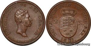 S7209 Denmark 2 Skilling Fredericus VI Frederik 1811 XF - AU ->Make offer
