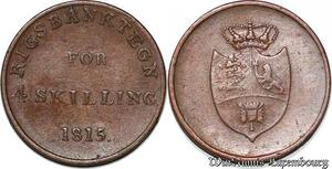 S7211 Denmark Danemark 4 Skilling Rigsbanktegn 1815 ! XF to AU ->Make offer