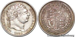 S7240 UK GB great Britain 6 Pence George III 1820 AU Silver UNC ->Make offer