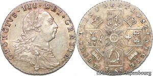 S7241 Hanover GeorgeIII 1760-1820 6 Pence London mint 1787 Silver AU !