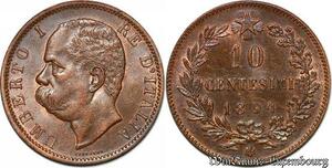 S7272 Italia Italy 10 Centesimi Umberto I 1894 Roma AU superbe ->Make offer