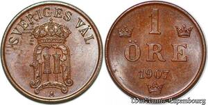 S7307 Suede Svenska 1 öre 1907 Uncirculated ->Make offer