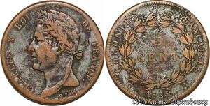 S7350 Guyane 5 Centimes Charles X pour les colonies 1825 Paris ->Faire Offre