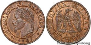 S7369 Rare 1 Centime Napoléon I 1862 A Paris SPL FDC ! ->Faire Offre