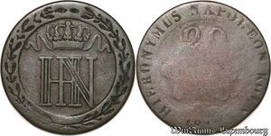 S7374 German States Wesphalia 20 Centimes 1812 C Silver ->Make offer