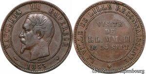 S7388 Napoléon I Module de la 10 Centimes Visite de Lille 1853 ->Faire Offre