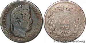 S7429 1/2 Franc Louis-Philippe 1833 A Paris Argent Silver ->Faire Offre