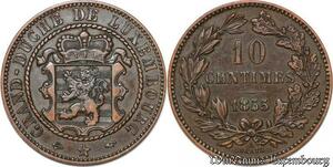 S7456 Luxembourg 10 Centimes Guillaume II 1855 A - AU ->Make offer