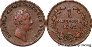 S7475 German States Kreuzer 1844 Baden-Durlach Léopold ->Make offer
