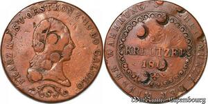 S7479 Austria 3 Kreuzer Franz II 1812 Schmöllnitz Counterstamped ->Make offer