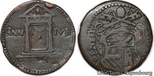 S7487 R3 Papal States Itaty Gubbio Benedetto XIII 1724 1730 AE/ 1/2 Baiocco