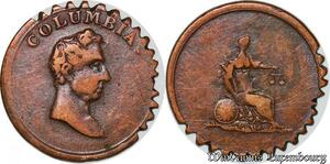 S7508 Great Britain Columbia Farthing Token 1820 1830 Wellington