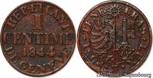 S7530 Swiss Cantons Suisse1 Centime 1844 Geneve superbe ->Faire Offre