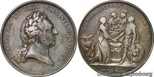 S7548 Médaille Louis XV Mariage dauphin Louis/Marie-Antoinette 1770 Argent