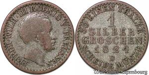 S7598 German States PRussia Silber Groschen 1824 D Silver ->Make offer