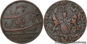 S7614 Inde Britannique British India 20 Cash 1803 East India Company