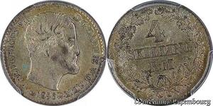 S7670 Danmark 4 Skilling Rigsmønt Frederik VII 1856 VS PCGS MS63