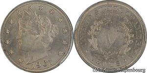 S7698 Rare USA 5 Cents Liberty Head 1901 PCGS MS65 ->Make offer