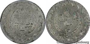 S7752 Rare Turkey 20 Para 1223 AH1223 /28 PCGS MS64 Silver ->Make offer