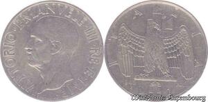 S7772 ltalie 1 Lire Aigle aux Faisseaux Vittorio Emanuele III 1942 superbe