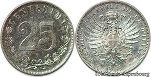 S7775 ltalie 25 Centesimi Aquila Sabauda Vittorio Emanuele III 1903 R AU UNC