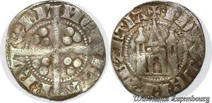 S7806 Rare B.Duché de Jean 3 Esterlin chateau Brabant Brussels Argent