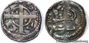 S7810 Rare Flandre Ano Petit Denier/stitch Tête heaumée Gand Argent make offer