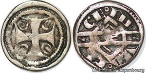 S7819 Rare Hainaut Jeanne de Constantinople Little Denier Valenciennes