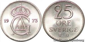 S7883 Suède Sweden 25 Öre Gustave VI 1973 FDC-> Make Offer