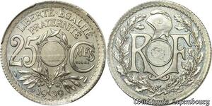 S7901 Rarissime 25 Centimes Essai 1939 non perforé PCGS SP63 FinestSPL