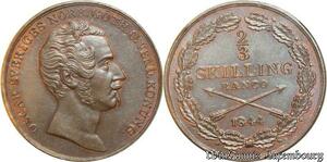 S7935 Finest Suède Sweden 2/3 Skilling Oscar I 1844 PCGS MS63 -> Faire Offre
